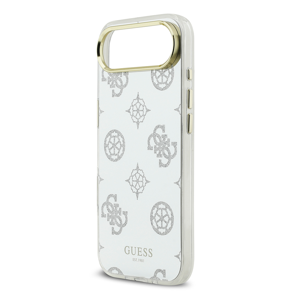 Apple iPhone 17 Air Uyumlu Kılıf Guess Orjinal Lisanslı Metal Kamera Çerçeveli Simli Aynalı Kapak - 5