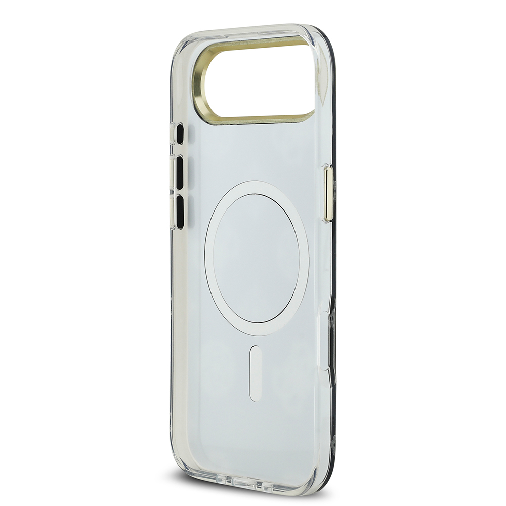 Apple iPhone 17 Air Uyumlu Kılıf Guess Orjinal Lisanslı Metal Kamera Çerçeveli Simli Aynalı Kapak - 6
