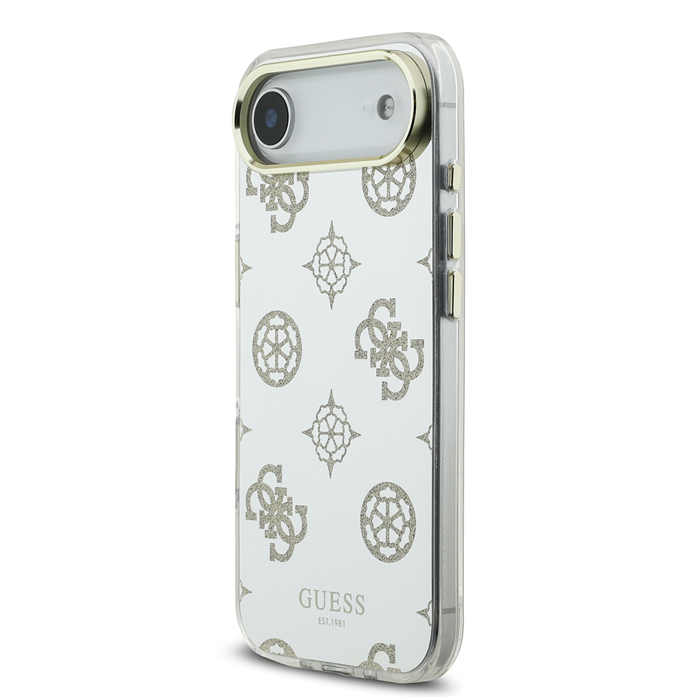 Apple iPhone 17 Air Uyumlu Kılıf Guess Orjinal Lisanslı Metal Kamera Çerçeveli Simli Aynalı Kapak - 8