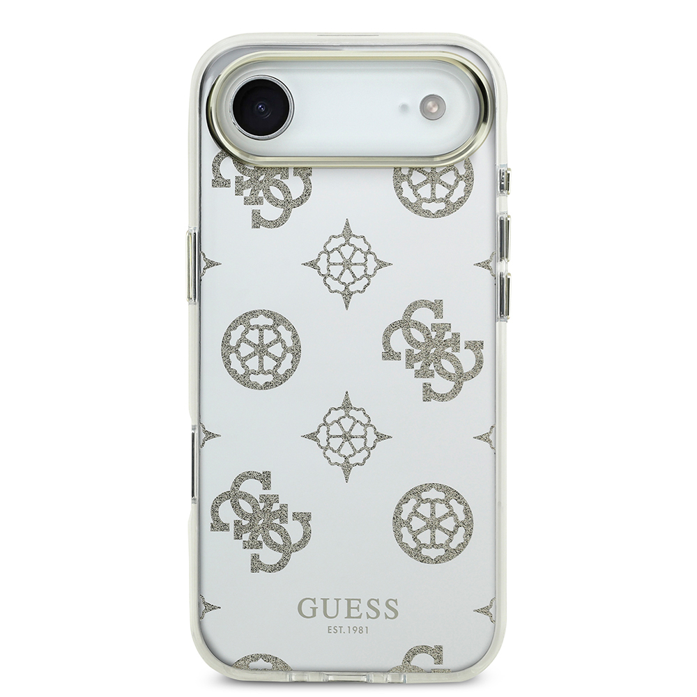 Apple iPhone 17 Air Uyumlu Kılıf Guess Orjinal Lisanslı Metal Kamera Çerçeveli Simli Aynalı Kapak - 9