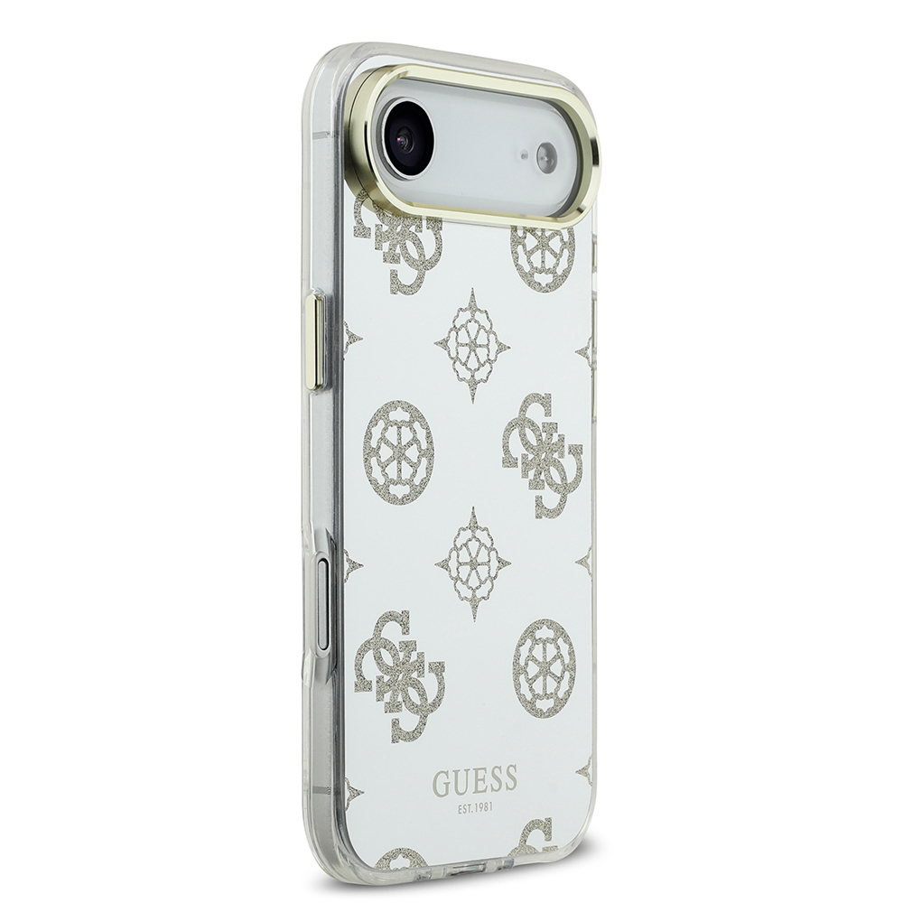 Apple iPhone 17 Air Uyumlu Kılıf Guess Orjinal Lisanslı Metal Kamera Çerçeveli Simli Aynalı Kapak - 10
