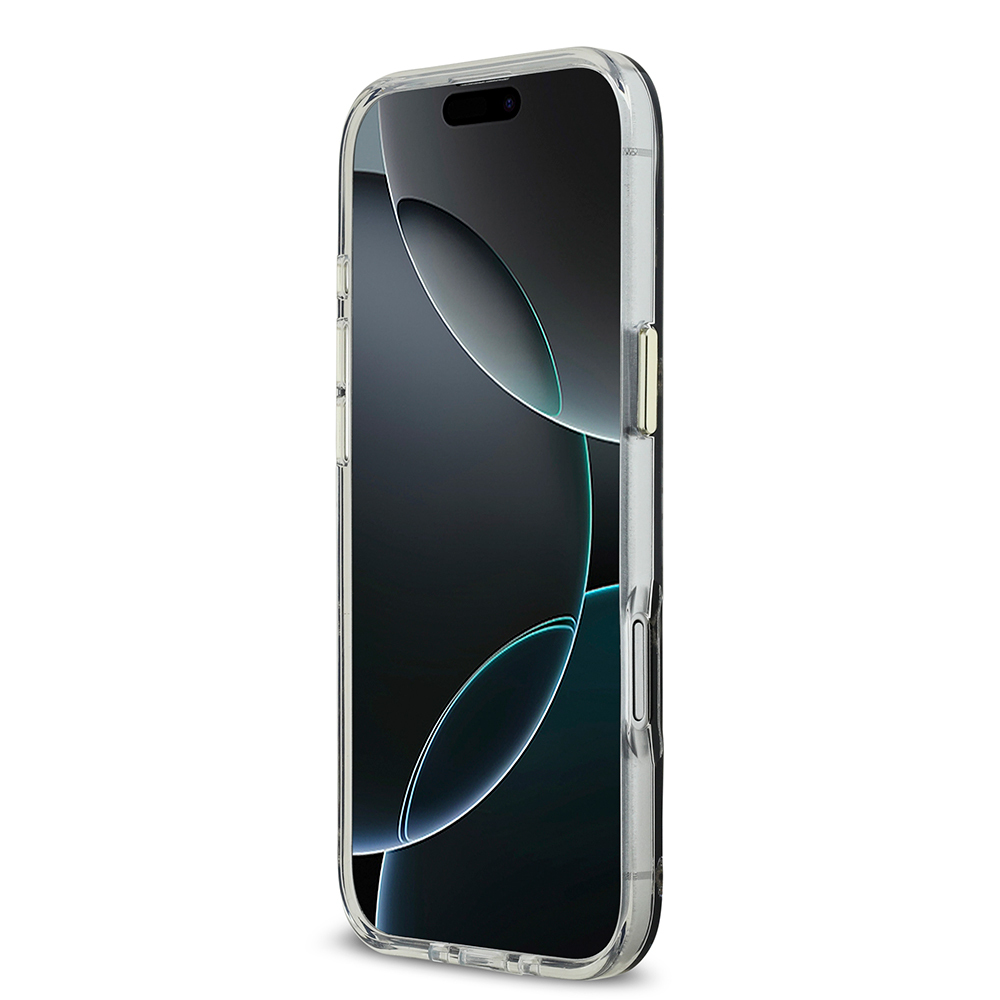 Apple iPhone 17 Air Uyumlu Kılıf Guess Orjinal Lisanslı Metal Kamera Çerçeveli Simli Aynalı Kapak - 11