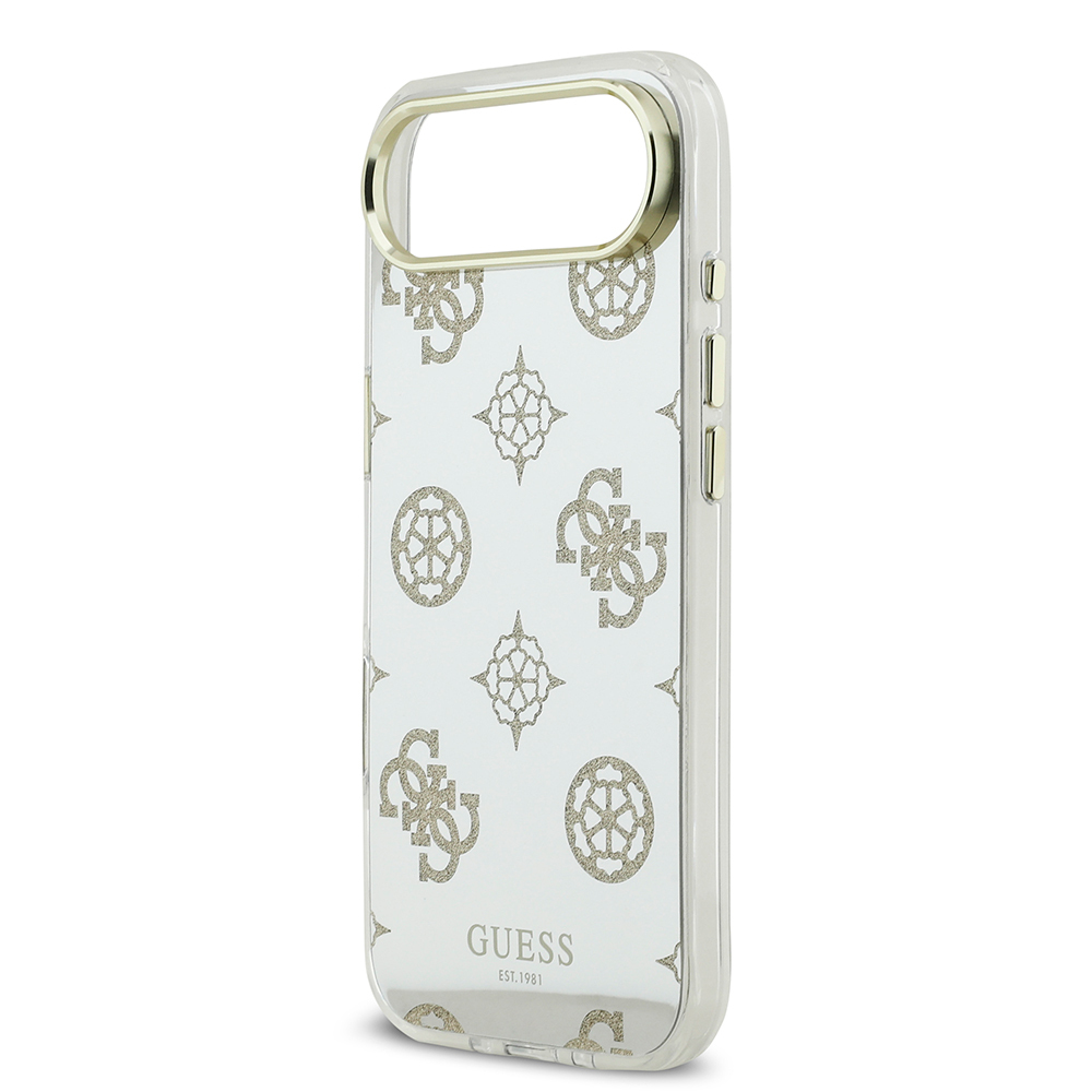 Apple iPhone 17 Air Uyumlu Kılıf Guess Orjinal Lisanslı Metal Kamera Çerçeveli Simli Aynalı Kapak - 12