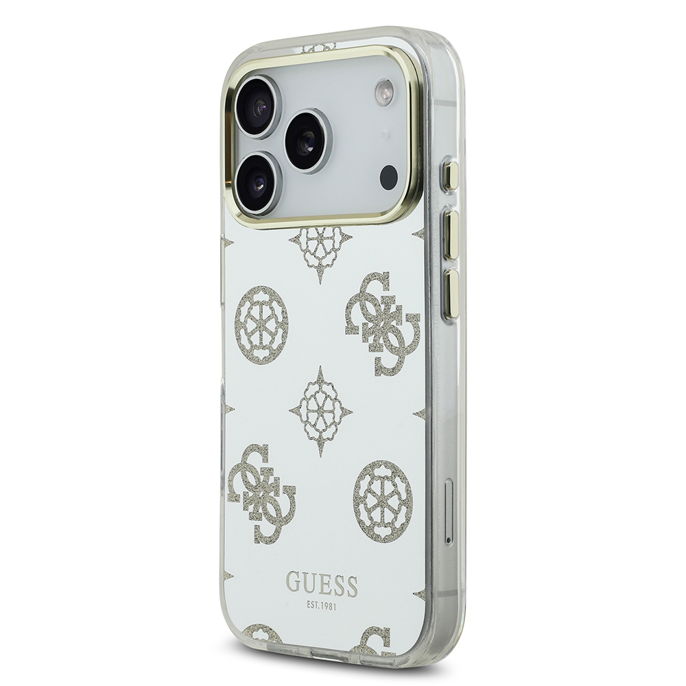Apple iPhone 17 Pro Uyumlu Kılıf Guess Orjinal Lisanslı Metal Kamera Çerçeveli Simli Aynalı Kapak - 2