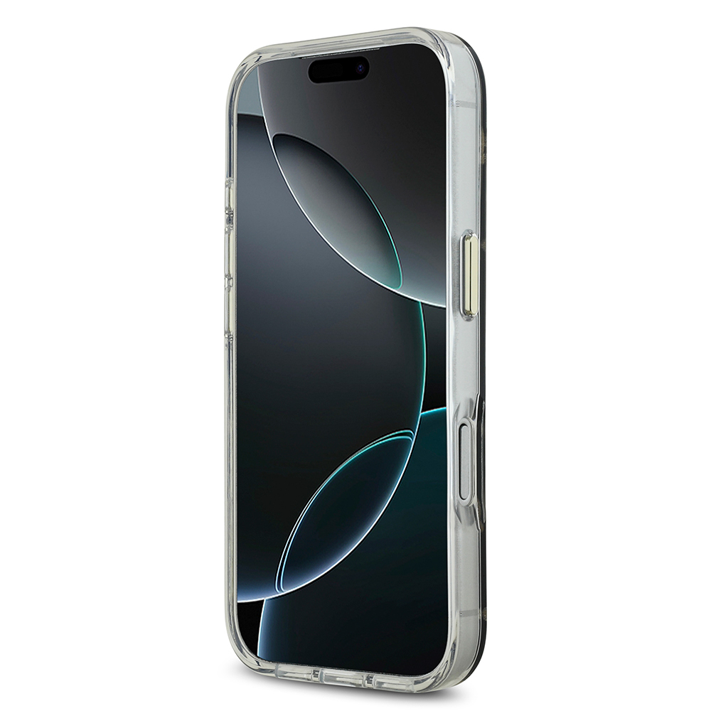 Apple iPhone 17 Pro Uyumlu Kılıf Guess Orjinal Lisanslı Metal Kamera Çerçeveli Simli Aynalı Kapak - 4