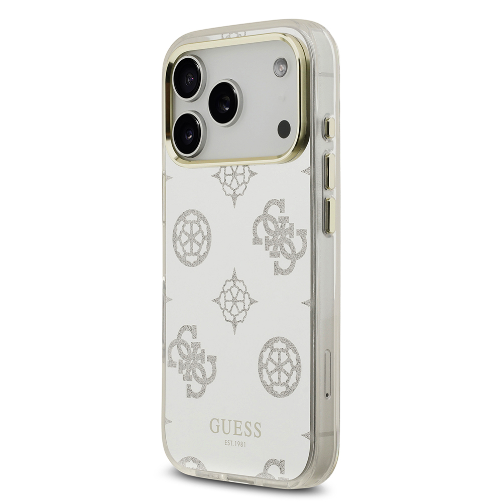 Apple iPhone 17 Pro Uyumlu Kılıf Guess Orjinal Lisanslı Metal Kamera Çerçeveli Simli Aynalı Kapak - 8