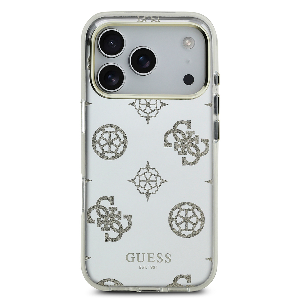 Apple iPhone 17 Pro Max Uyumlu Kılıf Guess Orjinal Lisanslı Metal Kamera Çerçeveli Simli Aynalı Kapak - 1