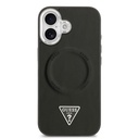 Apple iPhone 17 Uyumlu Kılıf Guess Orjinal Lisanslı M-safe Şarj Özellikli PU Deri Metal Kamera Çerçeveli Üçgen Logolu Kapak - 4