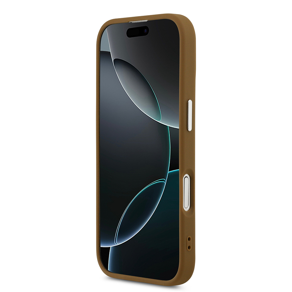 Apple iPhone 17 Uyumlu Kılıf Guess Orjinal Lisanslı M-safe Şarj Özellikli PU Deri Metal Kamera Çerçeveli Üçgen Logolu Kapak - 11