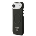 Apple iPhone 17 Air Uyumlu Kılıf Guess Orjinal Lisanslı M-safe Şarj Özellikli PU Deri Metal Kamera Çerçeveli Üçgen Logolu Kapak - 1