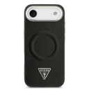 Apple iPhone 17 Air Uyumlu Kılıf Guess Orjinal Lisanslı M-safe Şarj Özellikli PU Deri Metal Kamera Çerçeveli Üçgen Logolu Kapak - 2
