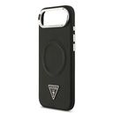 Apple iPhone 17 Air Uyumlu Kılıf Guess Orjinal Lisanslı M-safe Şarj Özellikli PU Deri Metal Kamera Çerçeveli Üçgen Logolu Kapak - 5