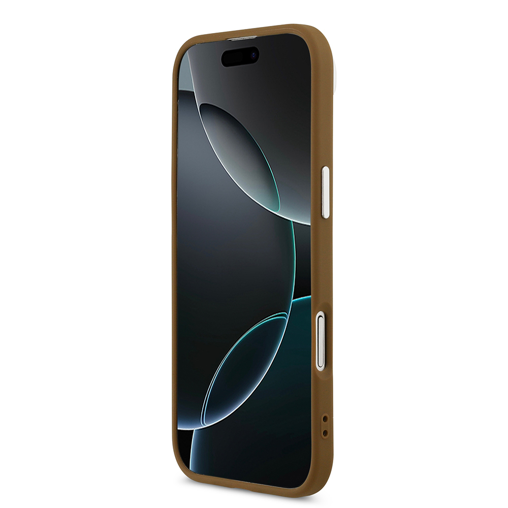 Apple iPhone 17 Air Uyumlu Kılıf Guess Orjinal Lisanslı M-safe Şarj Özellikli PU Deri Metal Kamera Çerçeveli Üçgen Logolu Kapak - 11