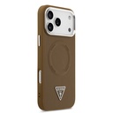Apple iPhone 17 Pro Uyumlu Kılıf Guess Orjinal Lisanslı M-safe Şarj Özellikli PU Deri Metal Kamera Çerçeveli Üçgen Logolu Kapak - 10