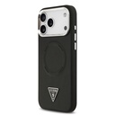 Apple iPhone 17 Pro Max Uyumlu Kılıf Guess Orjinal Lisanslı M-safe Şarj Özellikli PU Deri Metal Kamera Çerçeveli Üçgen Logolu Kapak - 1
