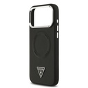 Apple iPhone 17 Pro Max Uyumlu Kılıf Guess Orjinal Lisanslı M-safe Şarj Özellikli PU Deri Metal Kamera Çerçeveli Üçgen Logolu Kapak - 6