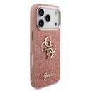 Apple iPhone 17 Pro Uyumlu Kılıf Guess Orjinal Lisanslı 4G Büyük Metal Kamera Çerçeveli ve Logolu Glitter Kapak - 17