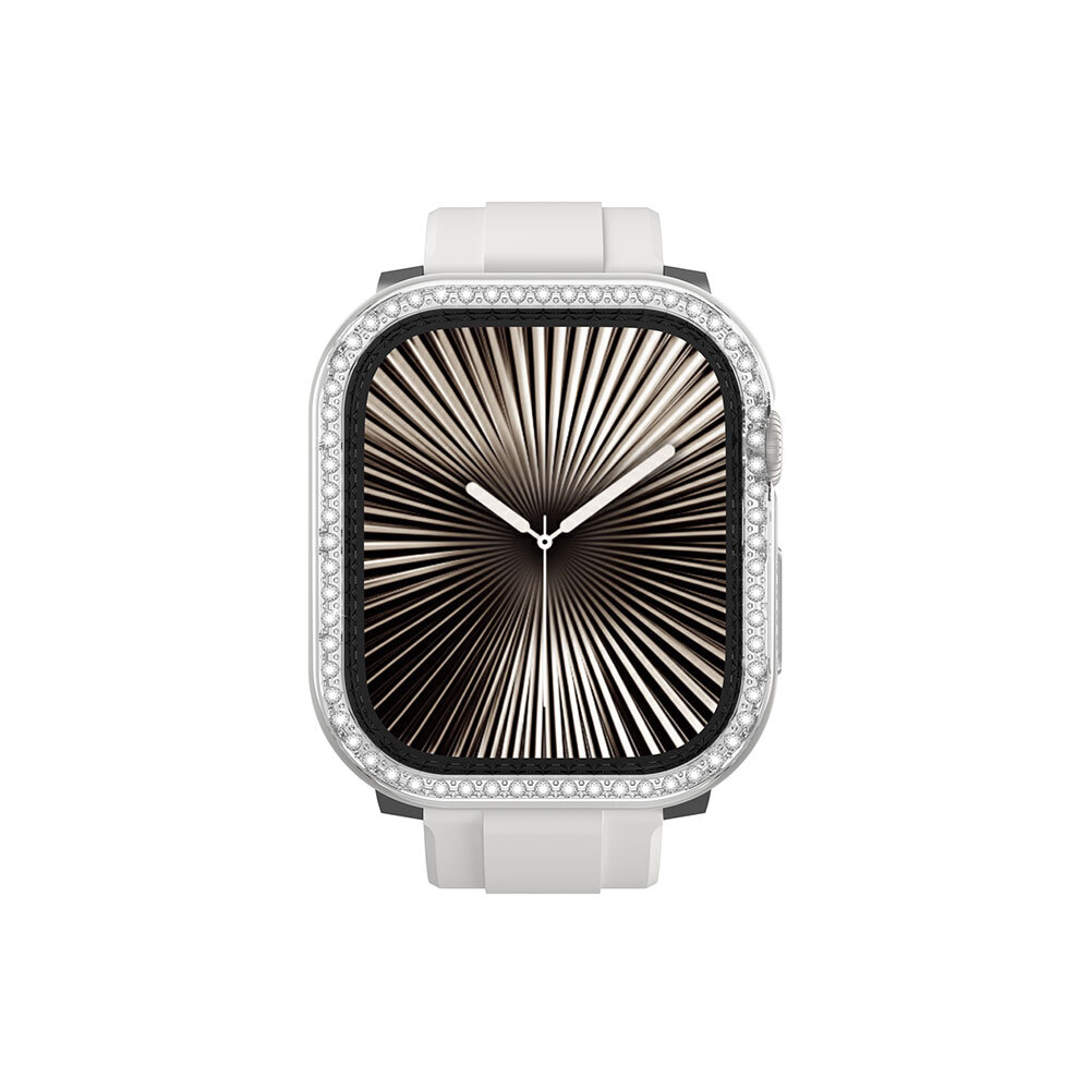 Apple Watch 10 42mm Uyumlu Amazingthing Gleam Fit FullGuard Taşlı Sert PC Kasa ve Ekran Koruyucu - 4