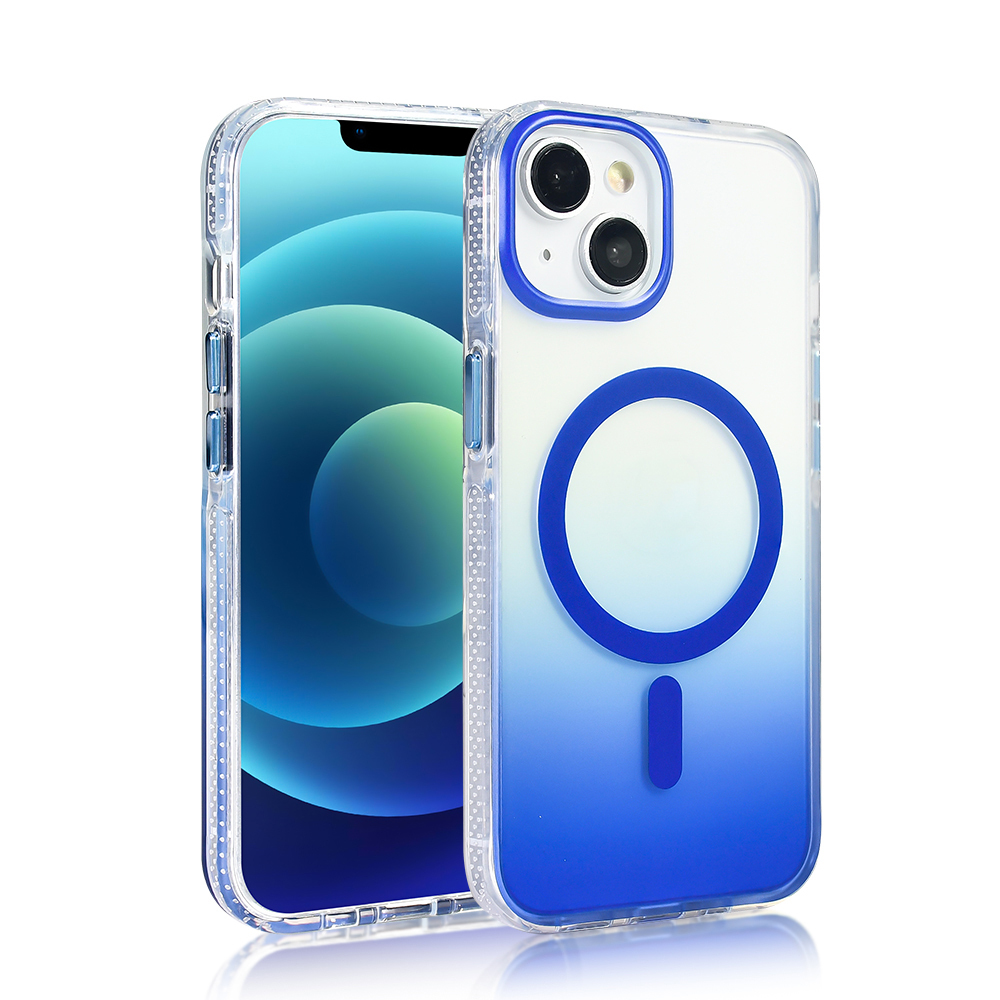 Apple iPhone 14 Uyumlu Kılıf M-safe Şarj Özellikli Transparan Renk Geçişli Zore Toros Kapak - 8