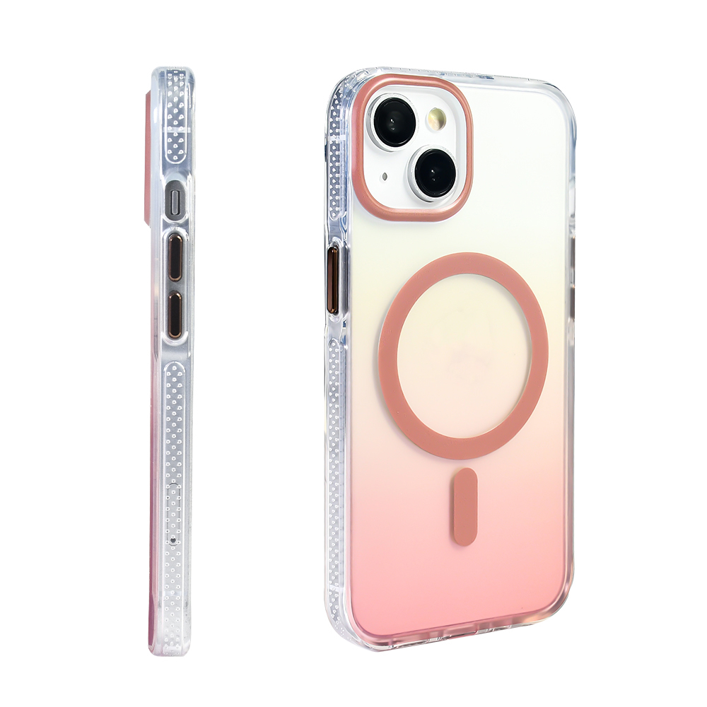 Apple iPhone 14 Uyumlu Kılıf M-safe Şarj Özellikli Transparan Renk Geçişli Zore Toros Kapak - 15