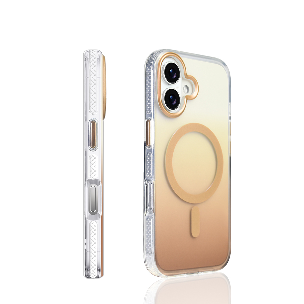 Apple iPhone 17 Uyumlu Kılıf M-safe Şarj Özellikli Transparan Renk Geçişli Zore Toros Kapak - 1