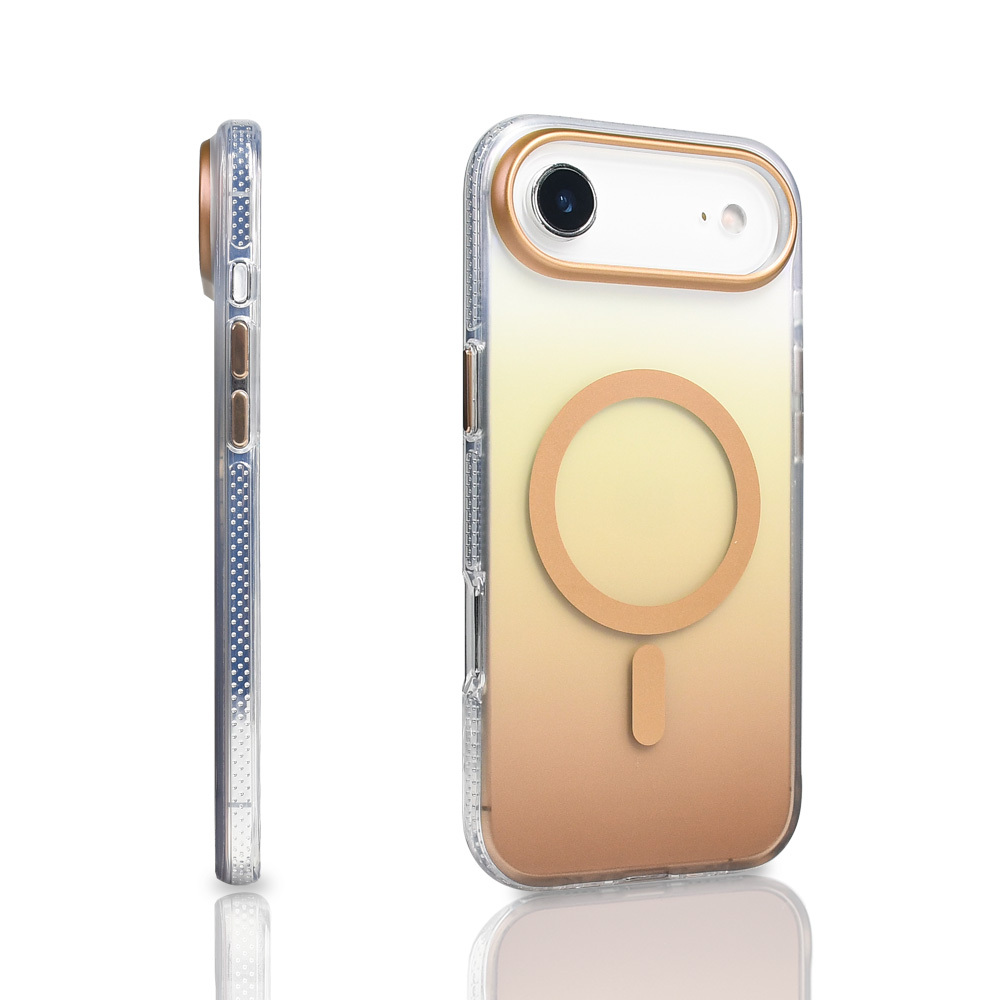 Apple iPhone 17 Air Uyumlu Kılıf M-safe Şarj Özellikli Transparan Renk Geçişli Zore Toros Kapak - 6