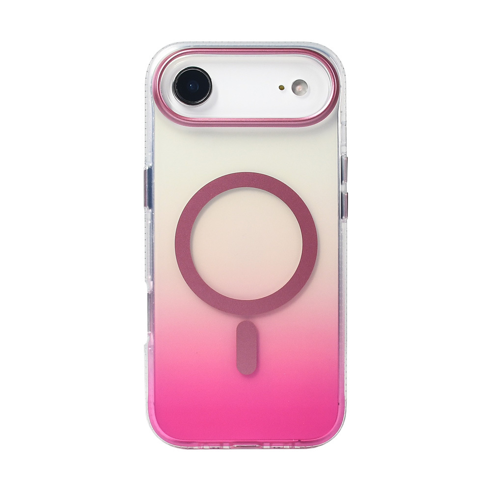 Apple iPhone 17 Air Uyumlu Kılıf M-safe Şarj Özellikli Transparan Renk Geçişli Zore Toros Kapak - 9