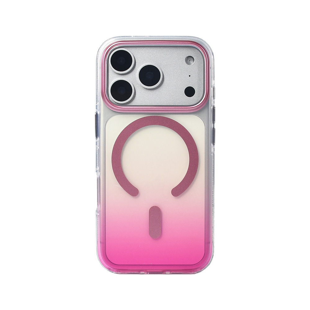 Apple iPhone 17 Pro Uyumlu Kılıf M-safe Şarj Özellikli Transparan Renk Geçişli Zore Toros Kapak - 9