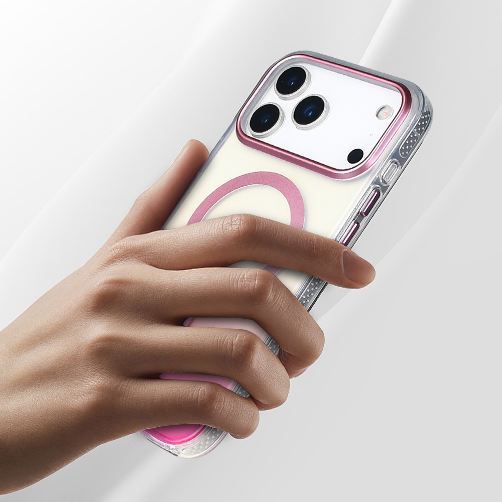Apple iPhone 17 Pro Uyumlu Kılıf M-safe Şarj Özellikli Transparan Renk Geçişli Zore Toros Kapak - 15
