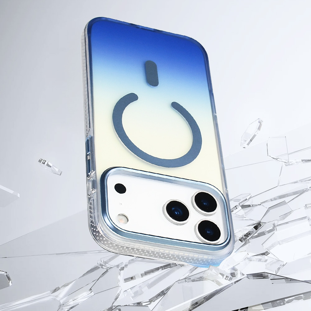Apple iPhone 17 Pro Uyumlu Kılıf M-safe Şarj Özellikli Transparan Renk Geçişli Zore Toros Kapak - 18