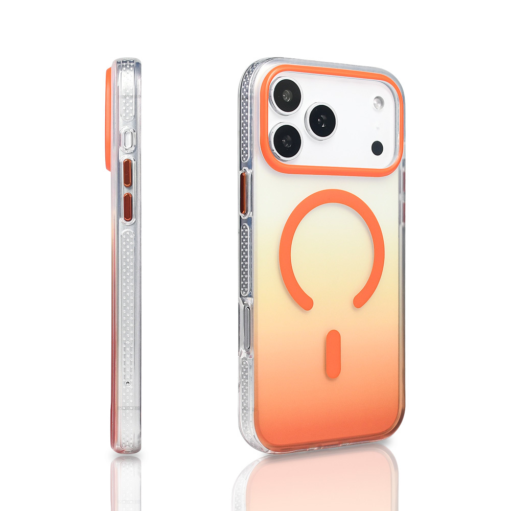 Apple iPhone 17 Pro Max Uyumlu Kılıf M-safe Şarj Özellikli Transparan Renk Geçişli Zore Toros Kapak - 1
