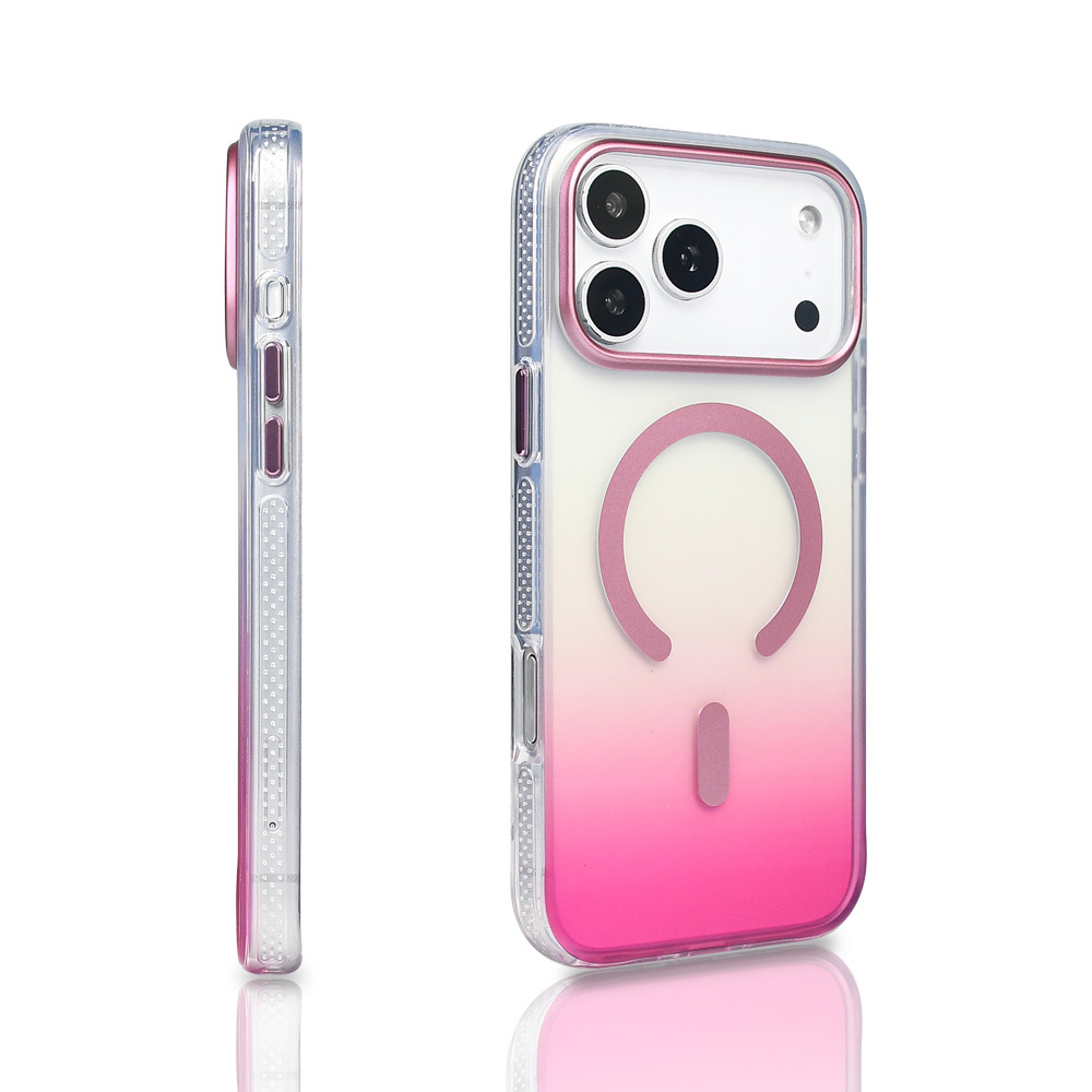 Apple iPhone 17 Pro Max Uyumlu Kılıf M-safe Şarj Özellikli Transparan Renk Geçişli Zore Toros Kapak - 6