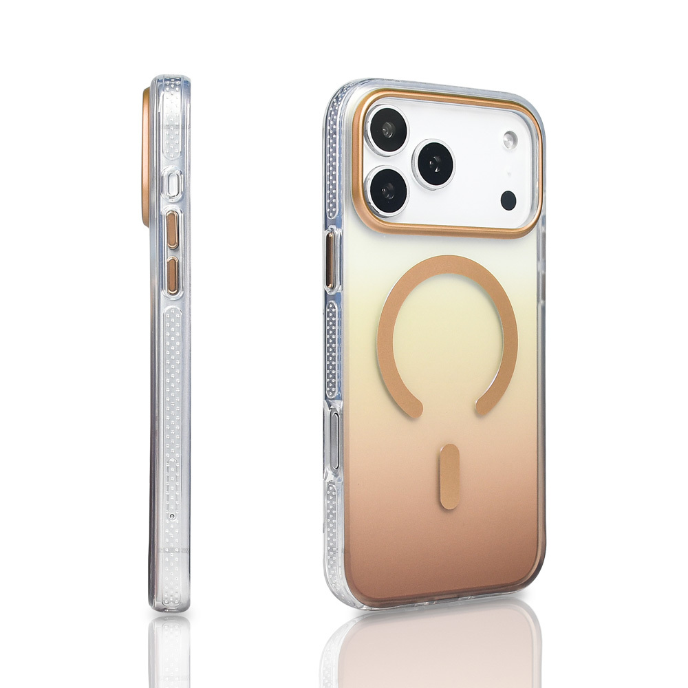 Apple iPhone 17 Pro Max Uyumlu Kılıf M-safe Şarj Özellikli Transparan Renk Geçişli Zore Toros Kapak - 10
