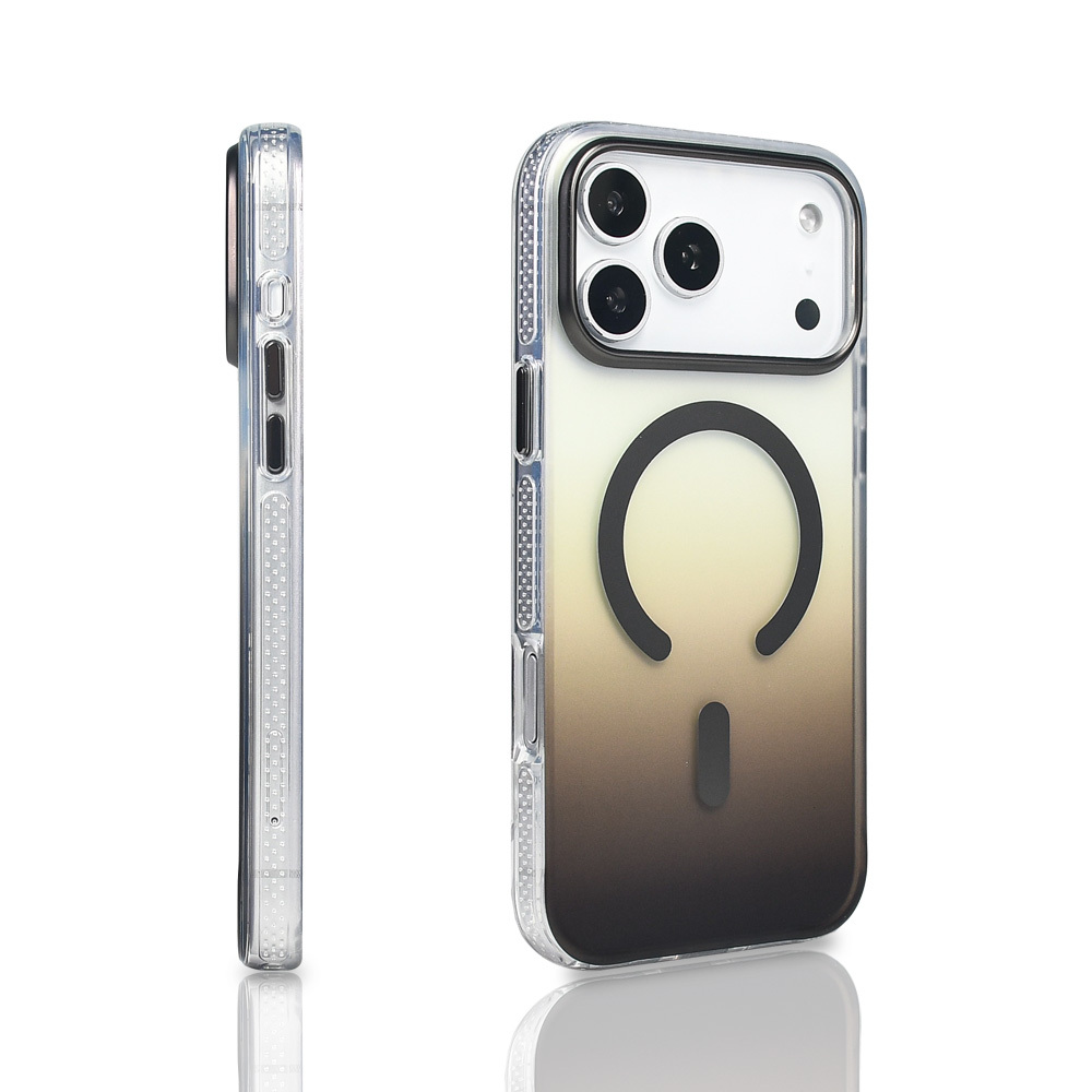 Apple iPhone 17 Pro Max Uyumlu Kılıf M-safe Şarj Özellikli Transparan Renk Geçişli Zore Toros Kapak - 12
