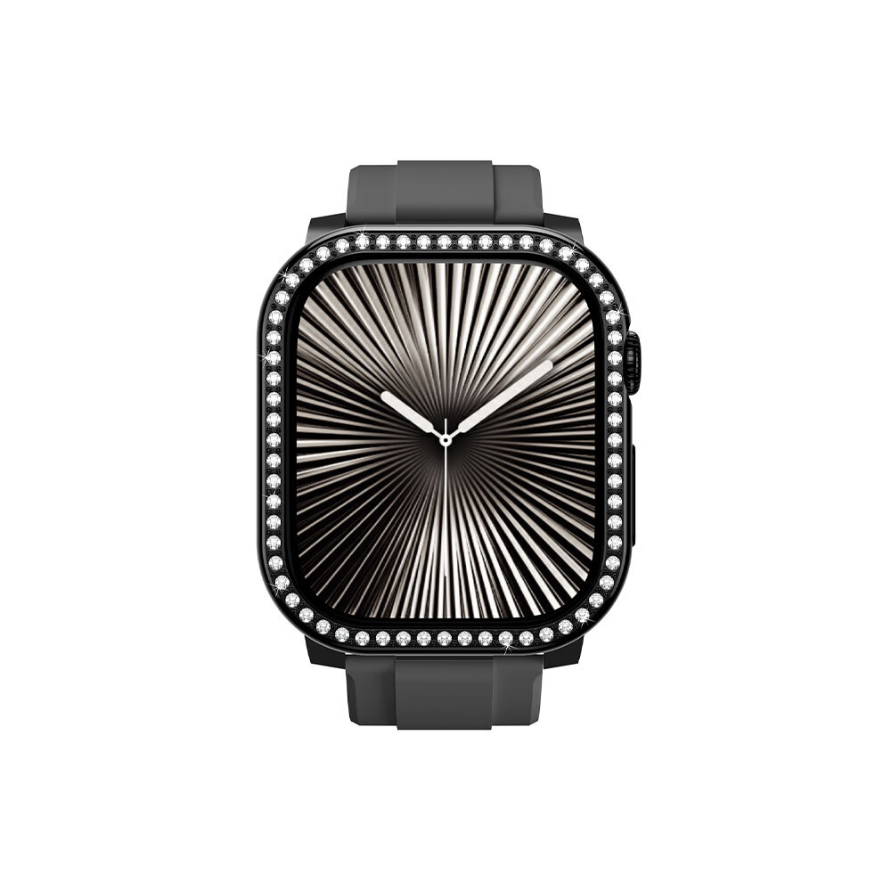 Apple Watch 10 46mm Uyumlu Amazingthing Gleam Fit FullGuard Taşlı Sert PC Kasa ve Ekran Koruyucu - 9