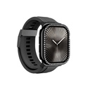 Apple Watch 10 46mm Uyumlu Amazingthing Gleam Fit FullGuard Taşlı Sert PC Kasa ve Ekran Koruyucu - 10