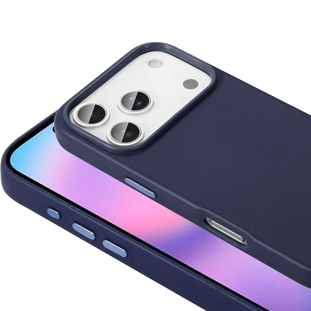 Apple iPhone 17 Pro Max Uyumlu Kılıf M-safe Şarj Özellikli PU Deri Görünümlü Zore Kupra Kapak - 9