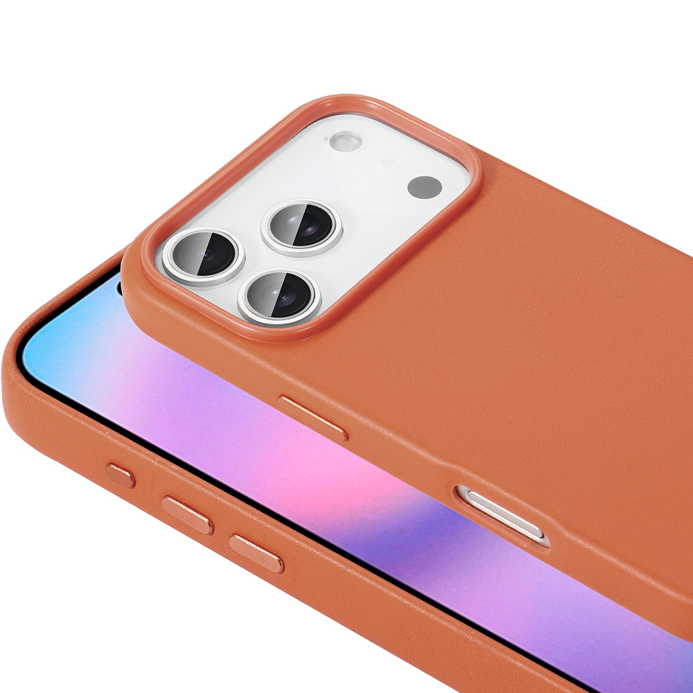Apple iPhone 17 Pro Max Uyumlu Kılıf M-safe Şarj Özellikli PU Deri Görünümlü Zore Kupra Kapak - 10