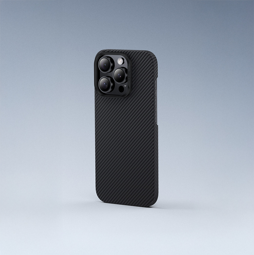 Apple iPhone 16 Pro Uyumlu Kılıf Benks M-safe Şarj Özellikli Metal Kamera Çerçeveli Magnetik ArmorAir 600D Kevlar Fiber Kapak - 7