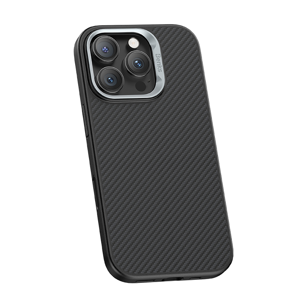 Apple iPhone 16 Pro Max Uyumlu Kılıf Karbon Fiber M-safe Şarj Özellikli Kamera Kontrol Butonlu Benks Hybrid ArmorPro 600D Kevlar Kapak - 2