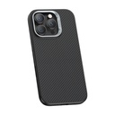 Apple iPhone 16 Pro Max Uyumlu Kılıf Karbon Fiber M-safe Şarj Özellikli Kamera Kontrol Butonlu Benks Hybrid ArmorPro 600D Kevlar Kapak - 2