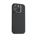 Apple iPhone 16 Pro Uyumlu Kılıf Karbon Fiber M-safe Şarj Özellikli Kamerra Kontrol Butonlu Benks Hybrid ArmorPro 600D Kevlar Kapak - 1