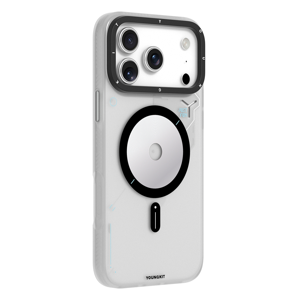 Apple iPhone 17 Pro Max Uyumlu Kılıf M-safe Şarj Özellikli Disk Desenli Youngkit Disc Battle Kapak - 5