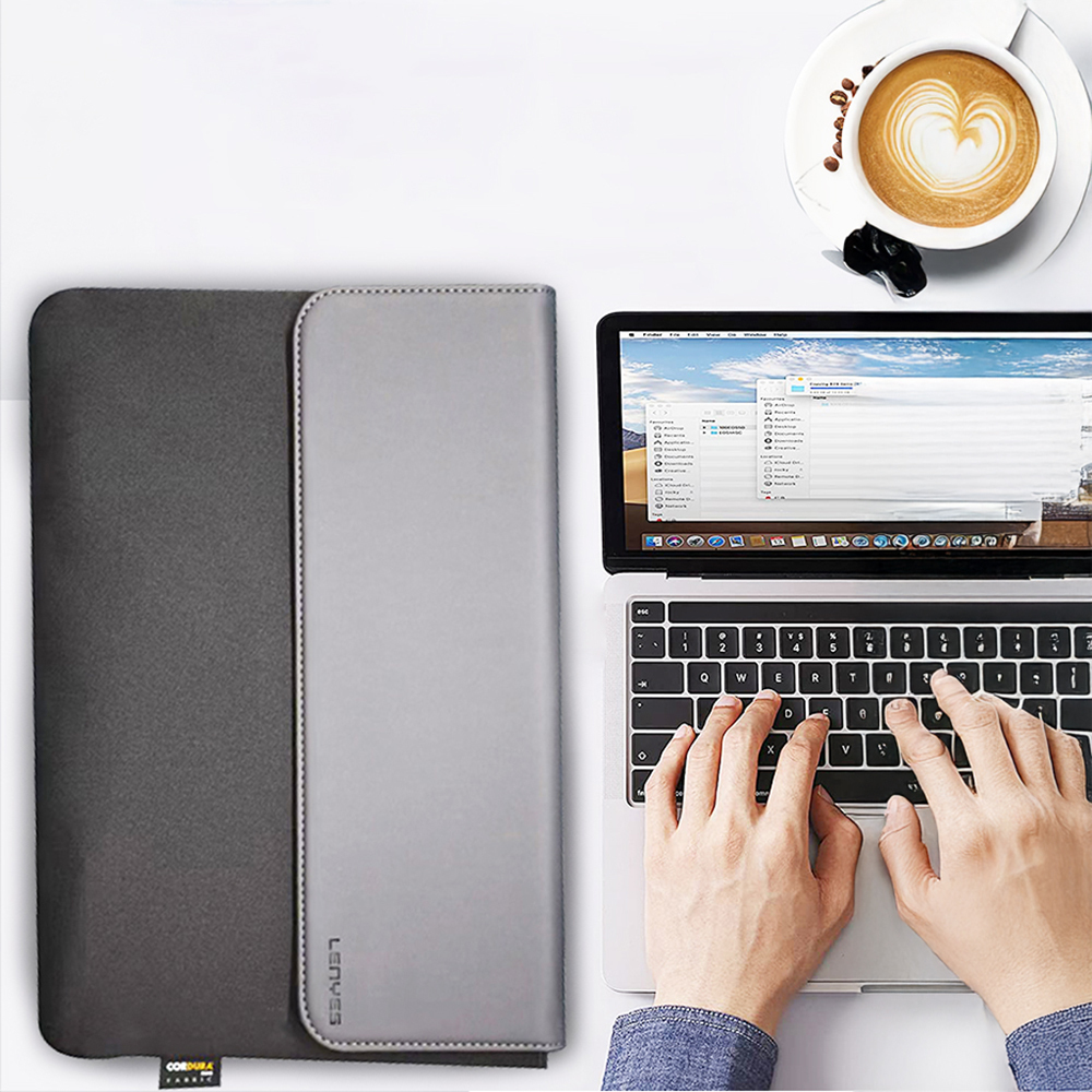 Lenyes LB503 Darbe Emici Su Geçirmez PU Cordura Kumaş 13-14 inç Laptop Çantası - 2
