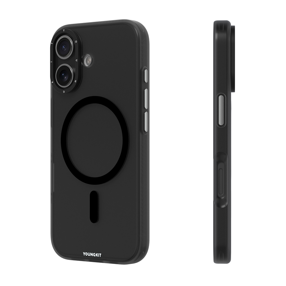 Apple iPhone 17 Uyumlu Kılıf M-safe Şarj Özellikli Youngkit Hidden Sand Serisi Kapak - 5