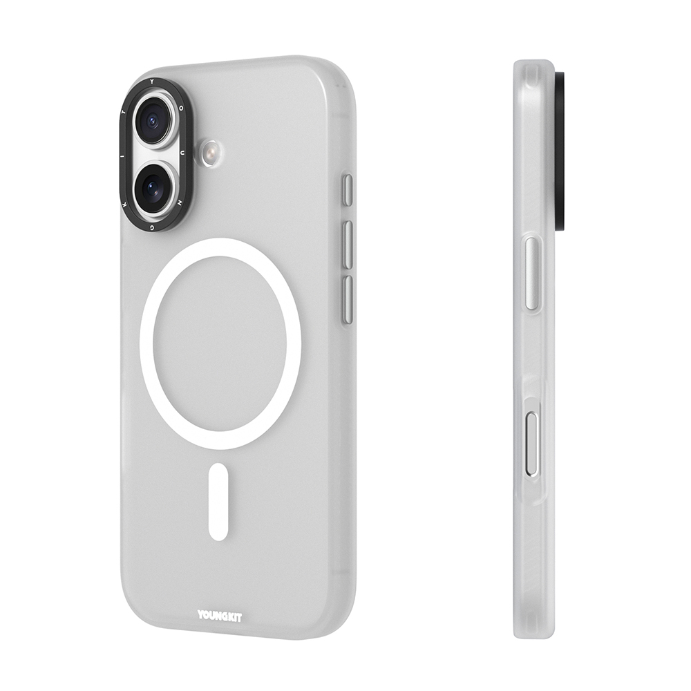 Apple iPhone 17 Uyumlu Kılıf M-safe Şarj Özellikli Youngkit Hidden Sand Serisi Kapak - 6