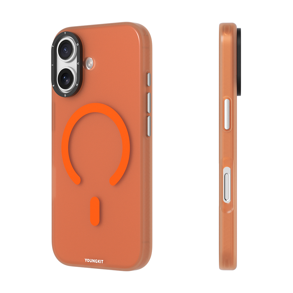 Apple iPhone 17 Uyumlu Kılıf M-safe Şarj Özellikli Youngkit Hidden Sand Serisi Kapak - 7