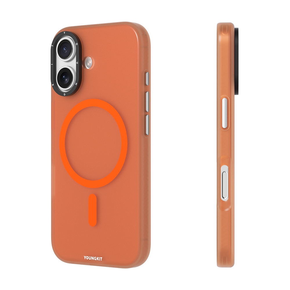 Apple iPhone 17 Uyumlu Kılıf M-safe Şarj Özellikli Youngkit Hidden Sand Serisi Kapak - 6
