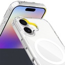 Apple iPhone 17 Uyumlu Kılıf M-safe Şarj Özellikli Şeffaf Sert PC Zore Embos Kapak - 1