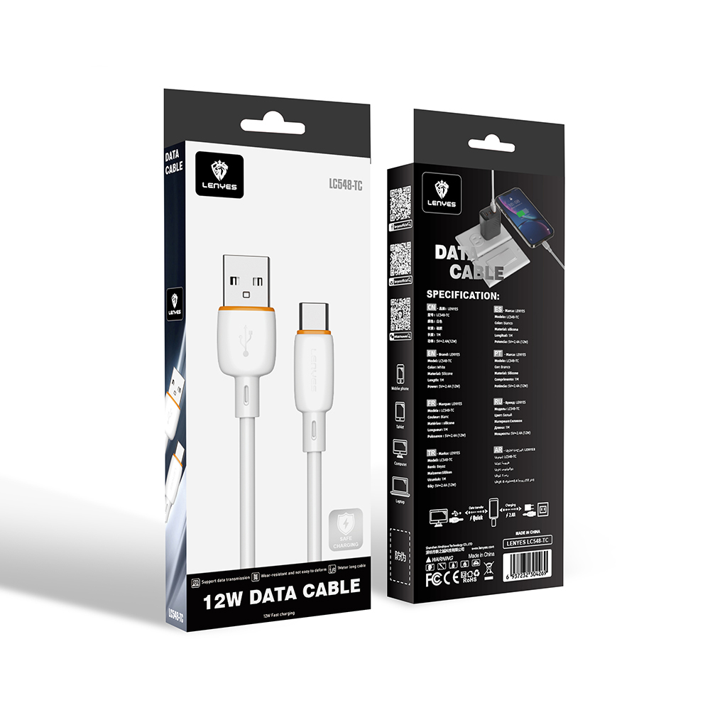 Lenyes LC548-TC USB-A to Type-C Data ve Şarj Kablosu 12W 1M - 5